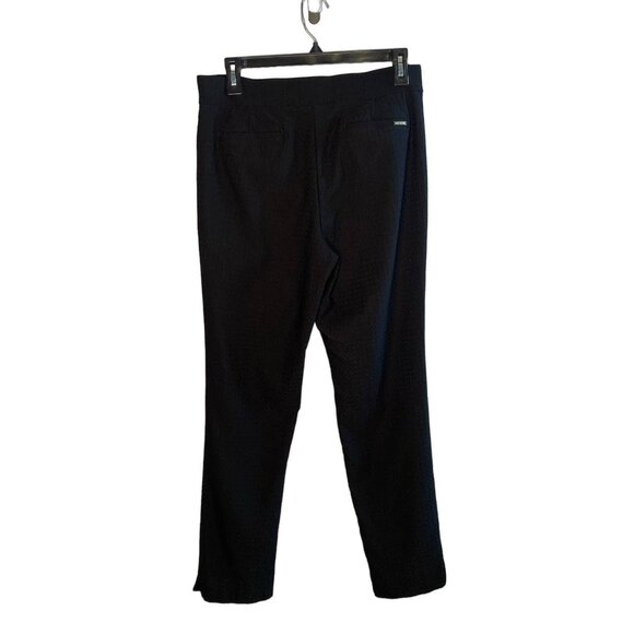 Anne Klein dress pants women’s size 8 textured black flat front chino - Picture 2 of 10